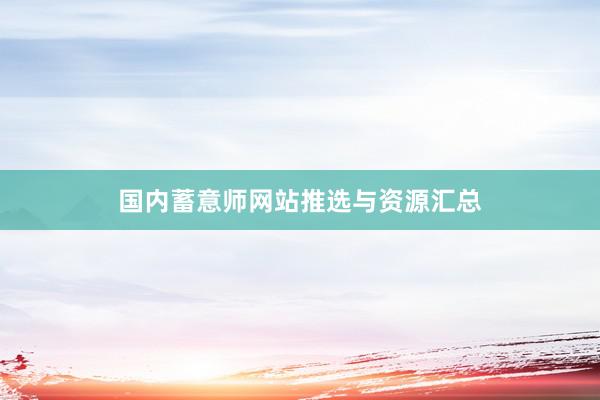 国内蓄意师网站推选与资源汇总
